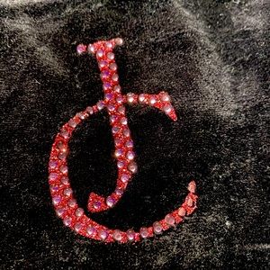 Pink Bedazzled Black Velour Juicy Couture Joggers